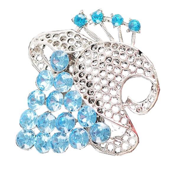 Vienna Linz Bros Jilbab Hijab Kepala Kerudung Bunga B-120 Brooch Flower Crystal Blink Bling Bling