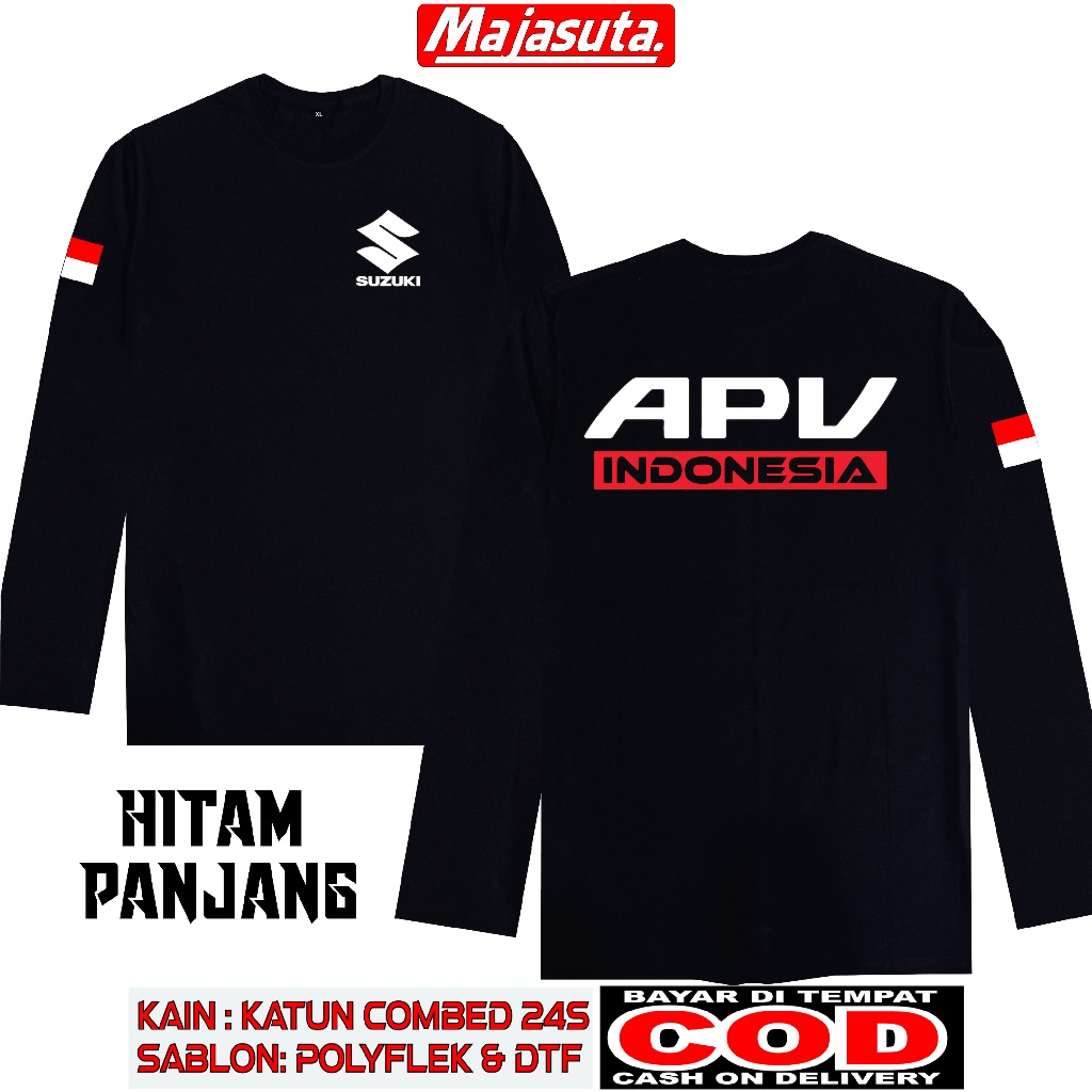 BAJU KAOS SUZUKI APV INDONESIA KATUN COMBED 24S TEBAL//BISA COD// KAOS KOMUNITAS//KAOS CLUB//KAOS MO
