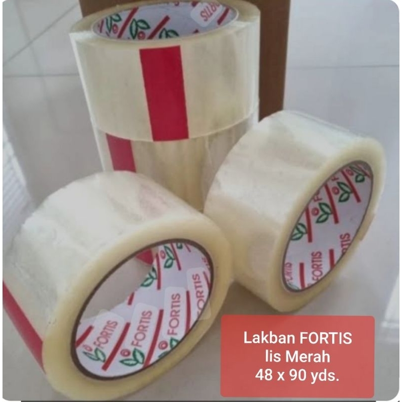 

LAKBAN OPP FORTIS (LIS MERAH) 48 MM X 90 YDS