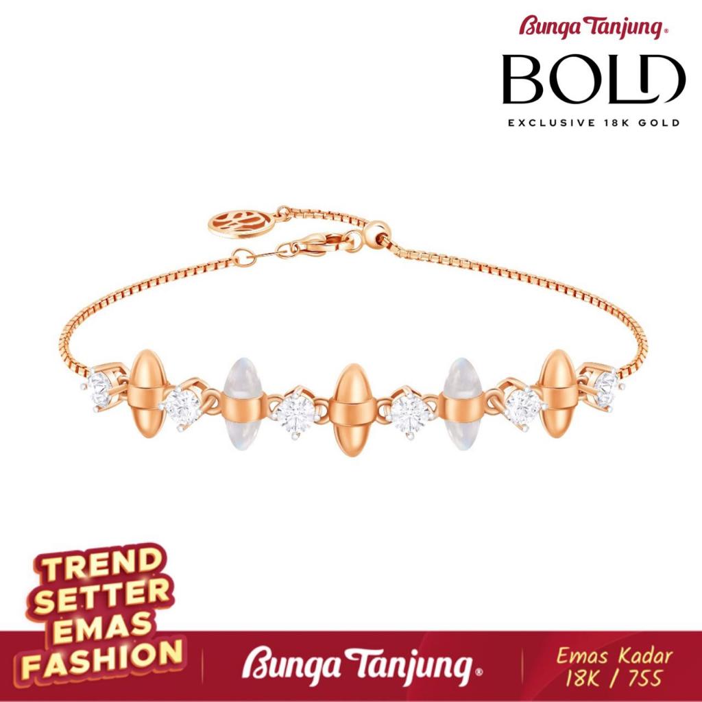 GELANG BULLET CRUSH - SDW GOLD - EMAS 18K - BUNGA TANJUNG GOLD