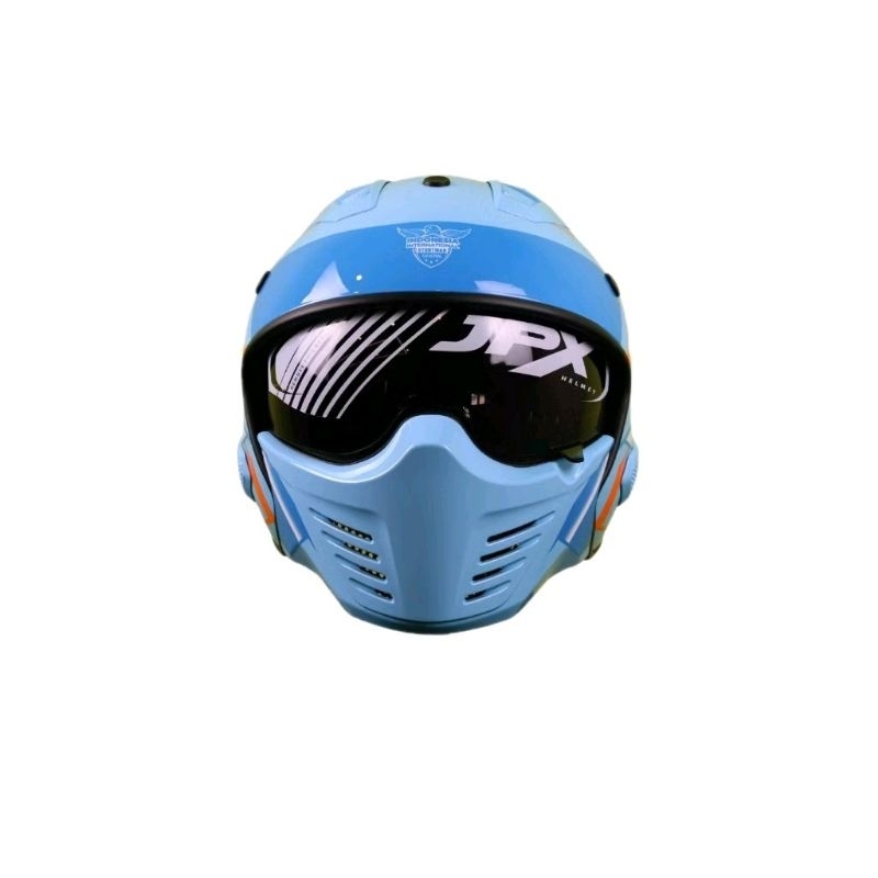 Helm JPX MX 726R Biru