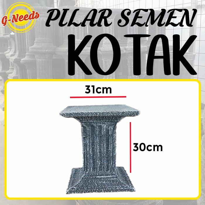 Pilar Semen Pilar Pot Semen Dudukan Pot Kotak 30cm