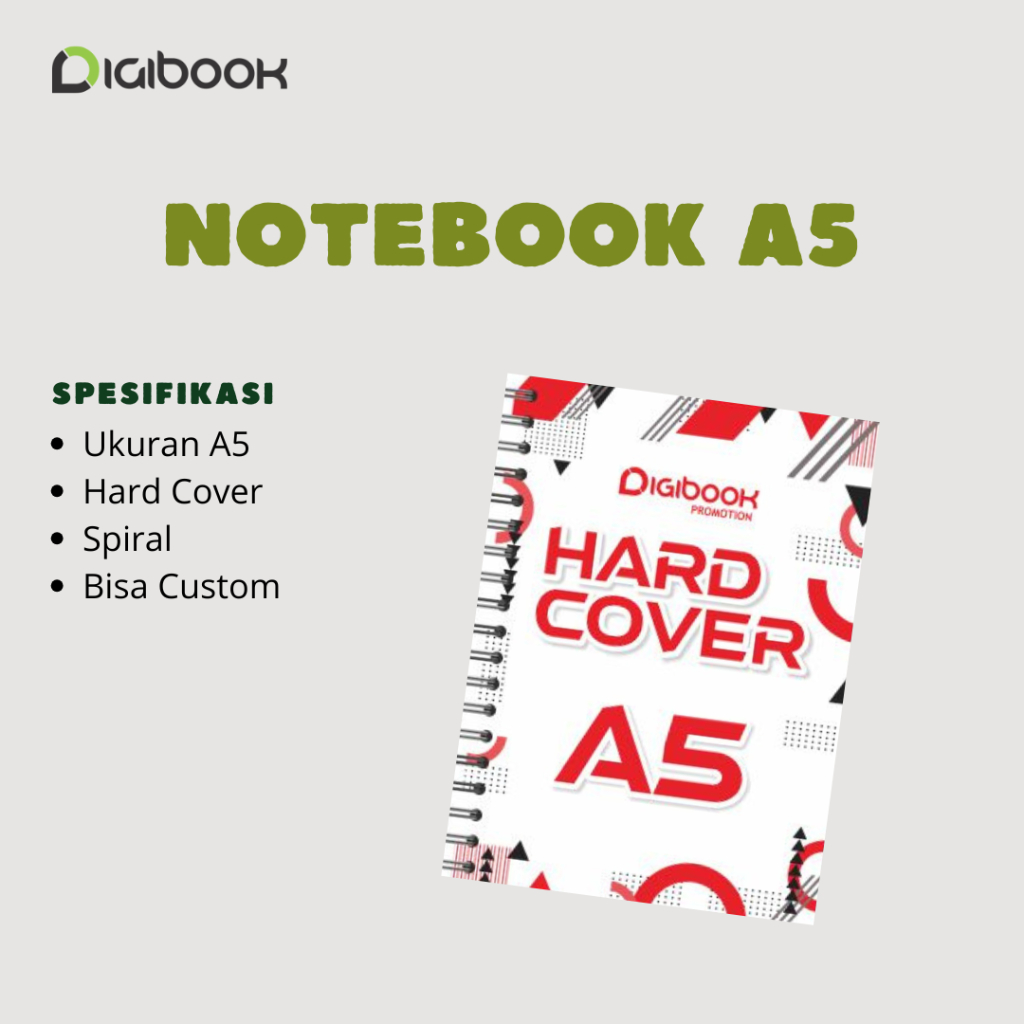 

Custom Notebook Spiral A5 / Buku Agenda Kerja Spiral / Notebook Custom Uk A5 / Buku Spiral Hard Cover