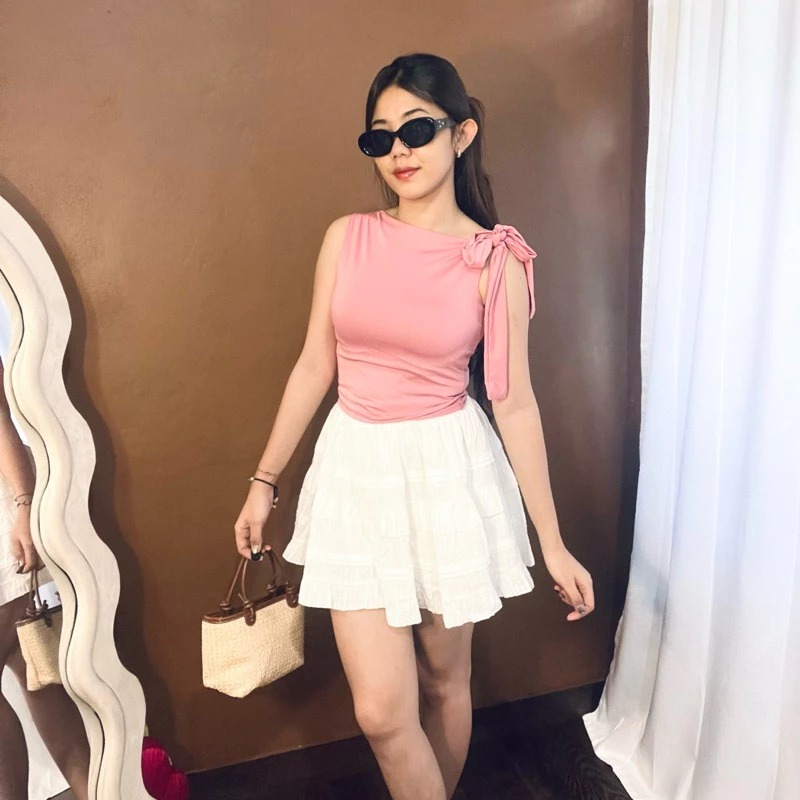 Crop Top Jaselyn | Crop Top Double Layer | Korean Crop Top Women