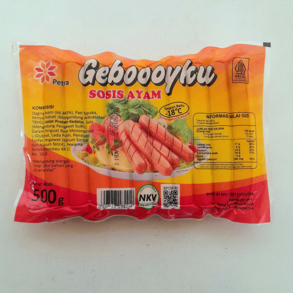 

GEBOOYKU sosis ayam short 500gr