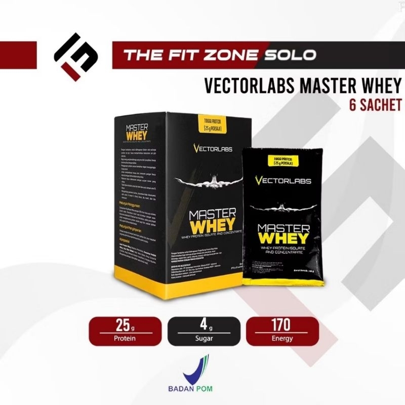 Vectorlabs Master Whey Protein 6 Sachet Box Whey Protein