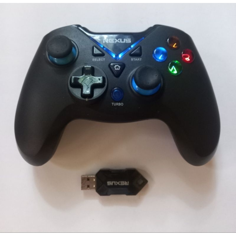 Rexus GX100 Black Gamepad Wireless stick/console game (preloved/bekas)