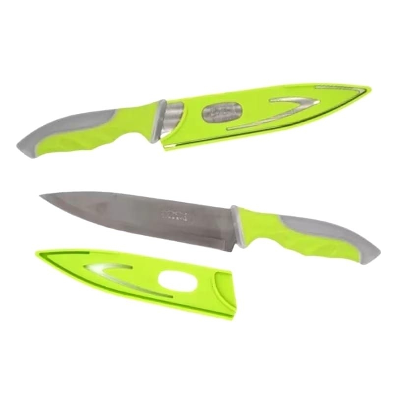 Pisau Besar Tajam Hijau/Pisau Ikan Buah Sayur + Sarung