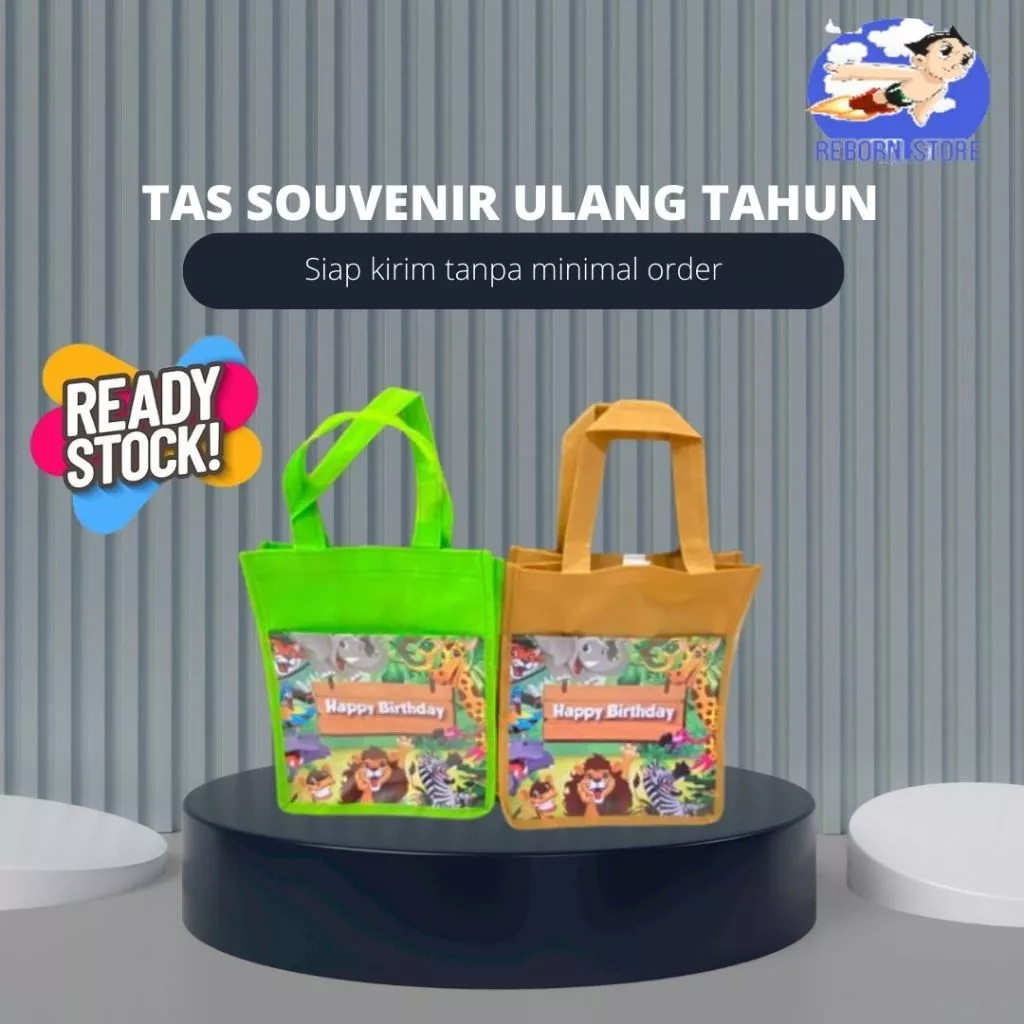 

Rebond Ready Stock Goodiebag Animal / Tas Souvenir Ulang Tahun Anak/ Tas Ultah Anak Custom