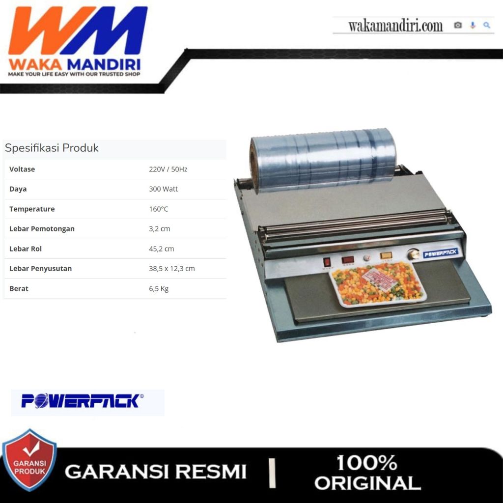 POWERPACK HW-450 HW 450 MESIN PEMBUNGKUS PLASTIK HAND WRAPPING