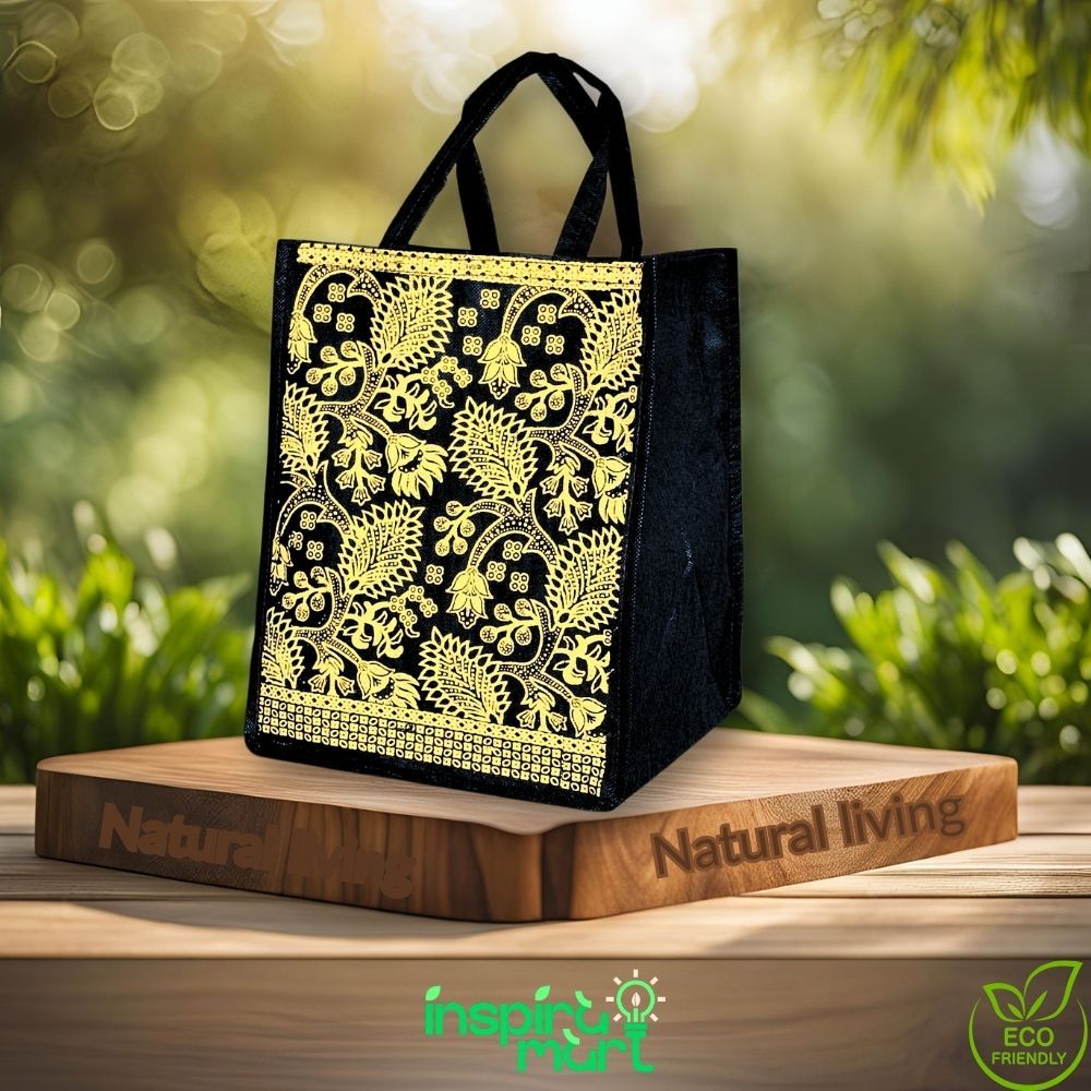 

Inspira Mart - (1 lusin) Tas Batik Floral Klasik Elegan - 22x22x29,5 cm