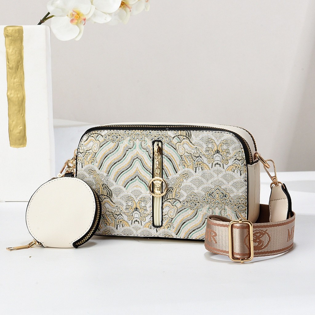 BJ58799 - PINK/KHAKI/BLACK/BEIGE TAS SLEMPANG HANDBAG TAS WANITA FASHION IMPORT MODIS ELEGAN TERMURA