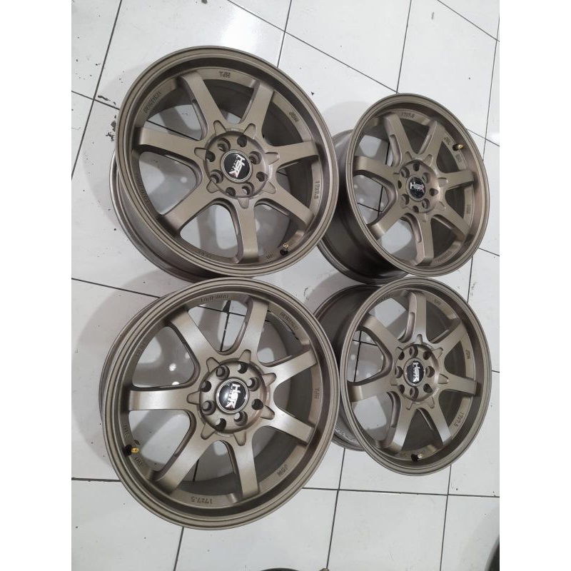velg hsr model te37 buat bmw ring 18 pcd 5x100 5x120 pnp e36 e46 e90 e34 new altis xenia avanza sien