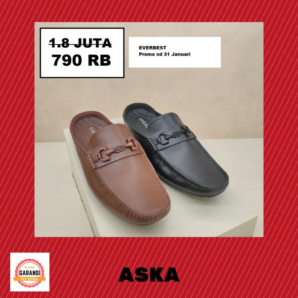 Sepatu Pria Slip On Everbest seri ASKA 100% original store