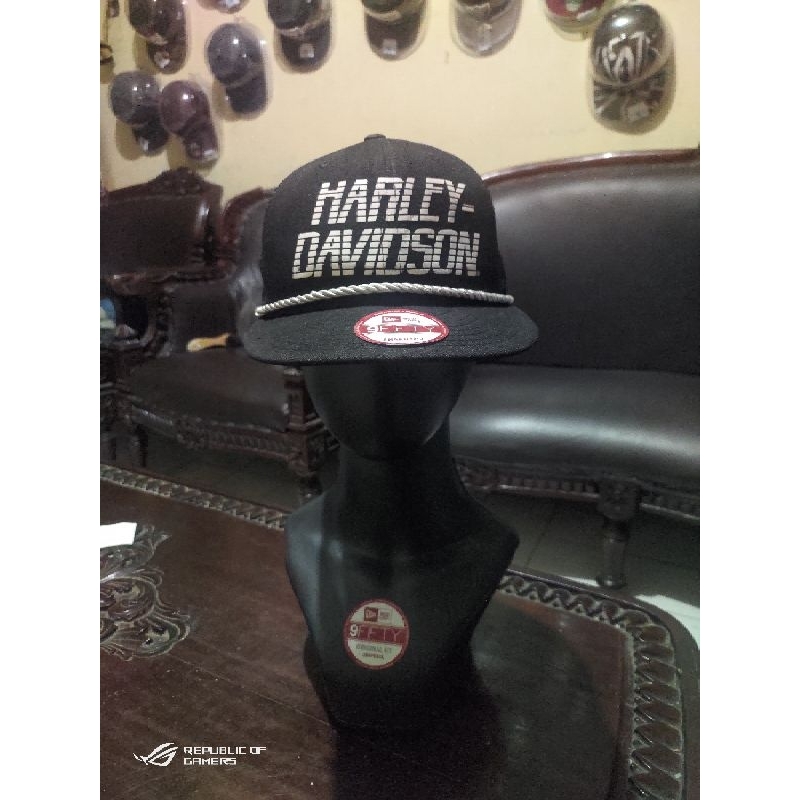 TOPI TRUCKER SNAPBACK NEW ERA HARLEY DAVIDSON ORIGINAL