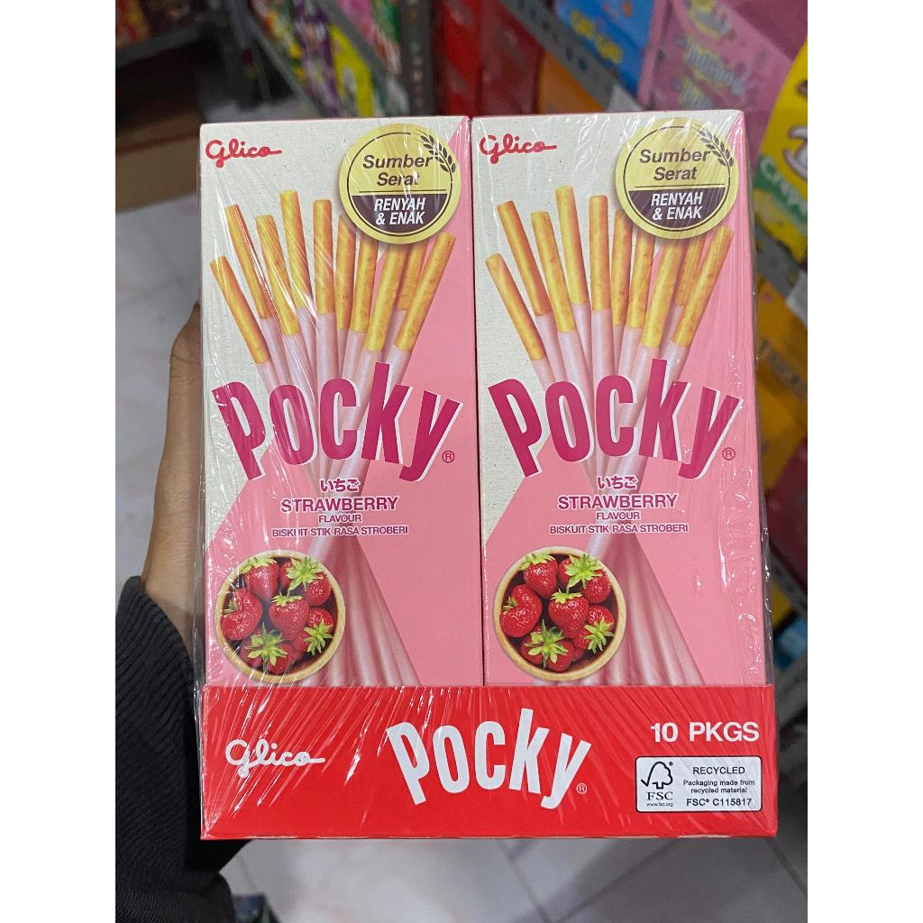 

POCKY MINI 22gr GLICO PEEJOY MINI isi 10 Pcs wafer stick rasa Strawberry PROMO !!!