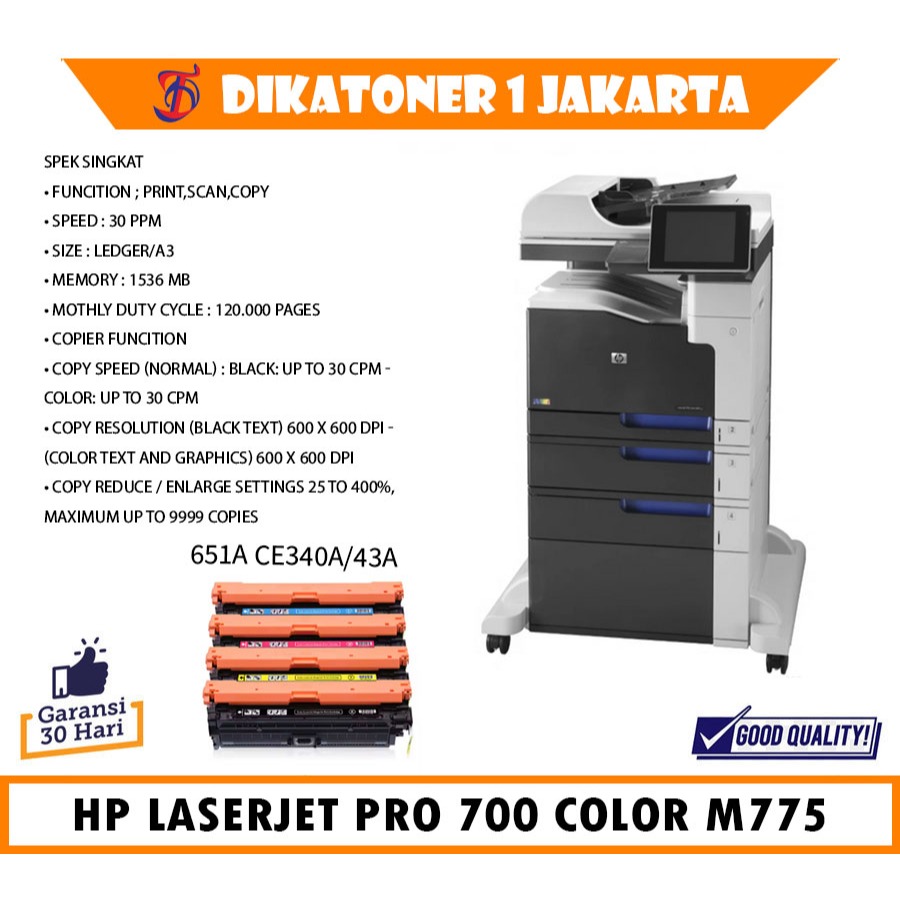 Foto Copy - Printer HP LaserJet Enterprise 700 MFP M775 Bergaransi