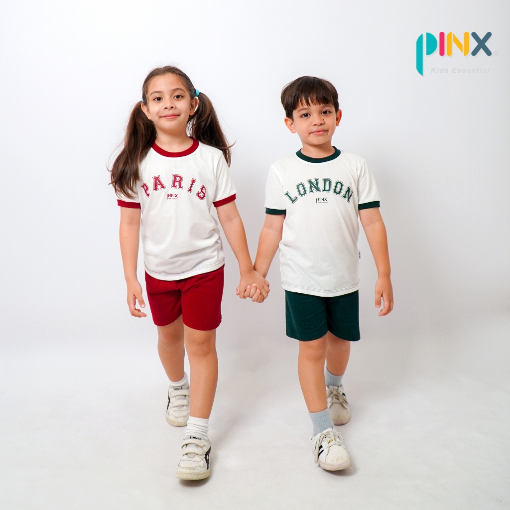 HOT PRODUCT SALE PinxKids - Setelan Anak usia 1 - 8 tahun Tshirt Street London City