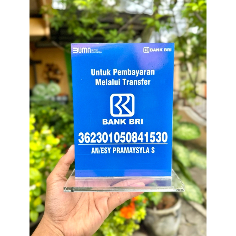 

BISA RUBAH / CUSTOM REKENING AKRILIK MEJA UKURAN 15x20cm BAHAN TEBAL KOKOH BERKUALITAS