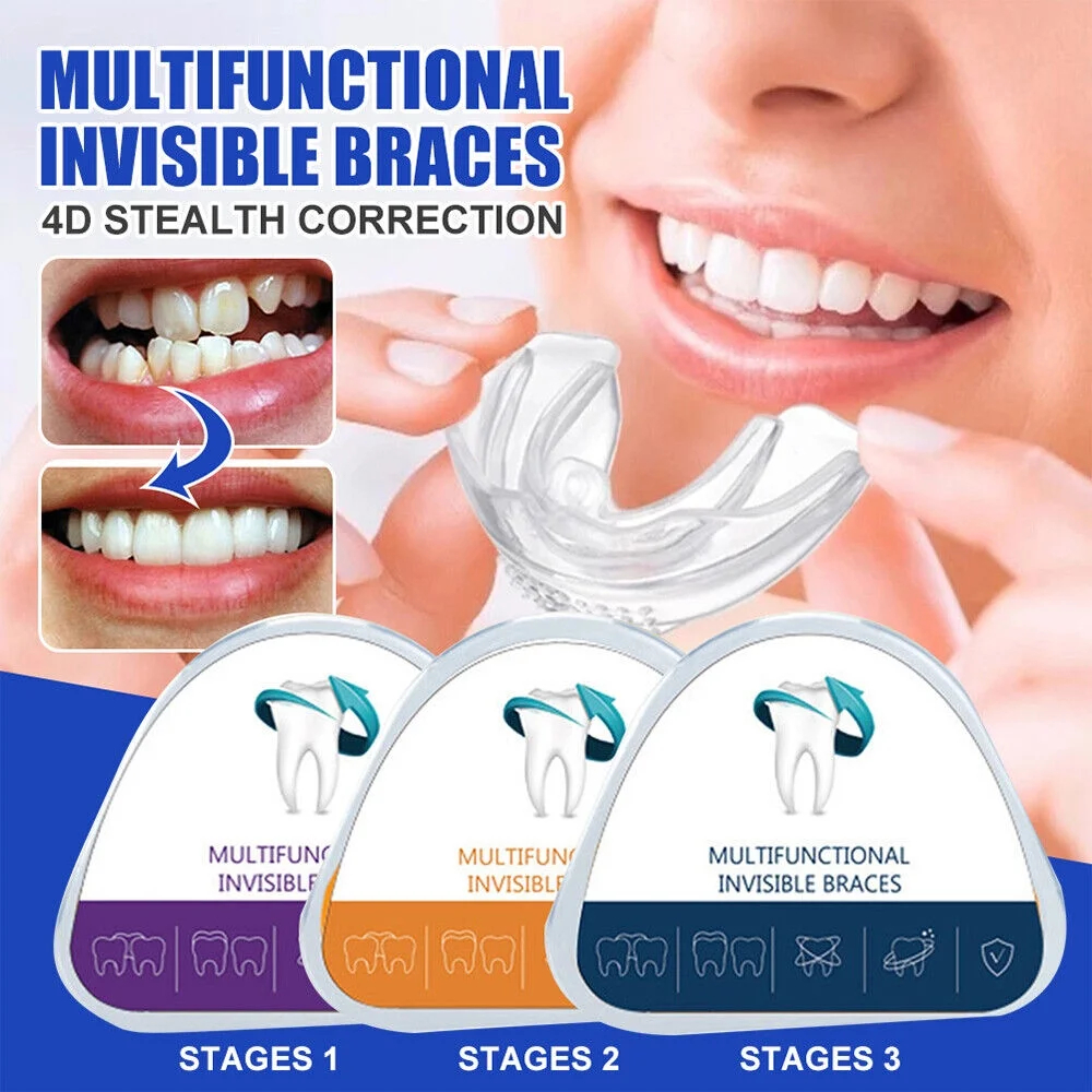 Ortodontik Transparan Perapih Gigi Invisible Brace Teeth Trainer Allignment Multifungsi 3 Pcs Orthod