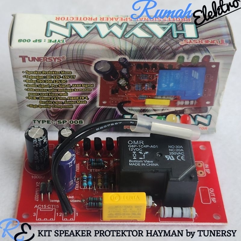 KIT SPEAKER PROTECTOR PROTEKTOR MONO 30A 12V FIBER HAYMAN by TUNERSYS