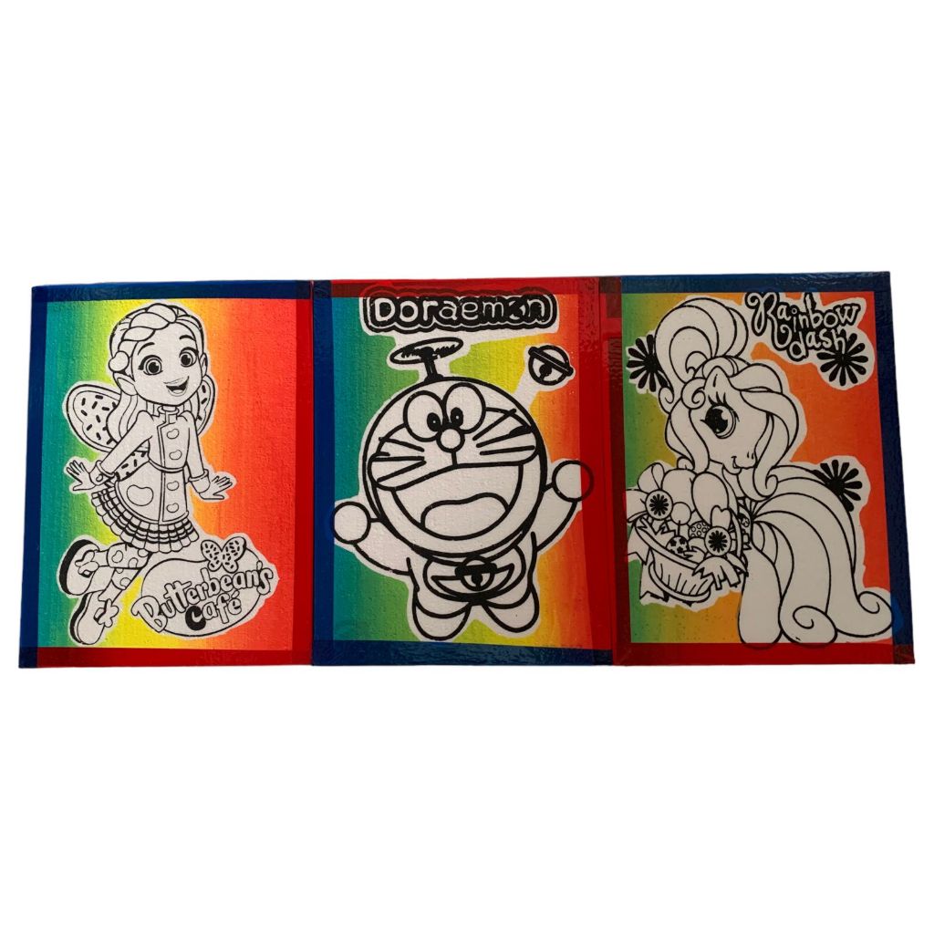 

(50 Pcs) [Lis Lakban] [Rainbow] Sterofoam Lukis uk 33x50 / Sterofoam Mewarnai / Gabus Lukis Pasar Malam