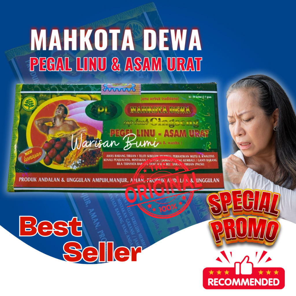 

KAPSUL PEGEL LINU ASAM URAT MAHKOTA DEWA ISI 20 SASET ORIGINAL