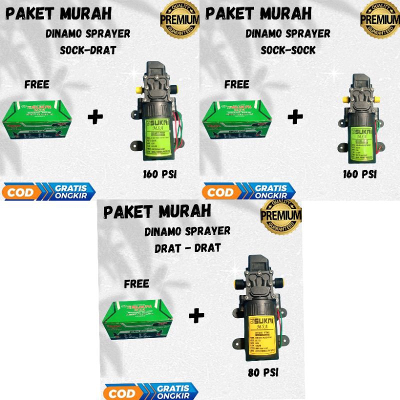 Dinamo Sprayer Elektrik Sock-Drat, Drat - drat dan Sock Sock ( CBA ,target ,tanikaya,swan ABC)