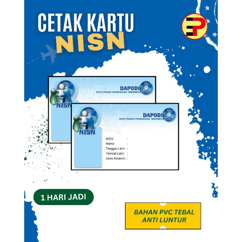 

CETAK KARTU NISN/ DAPODIK - 1 HARI JADI