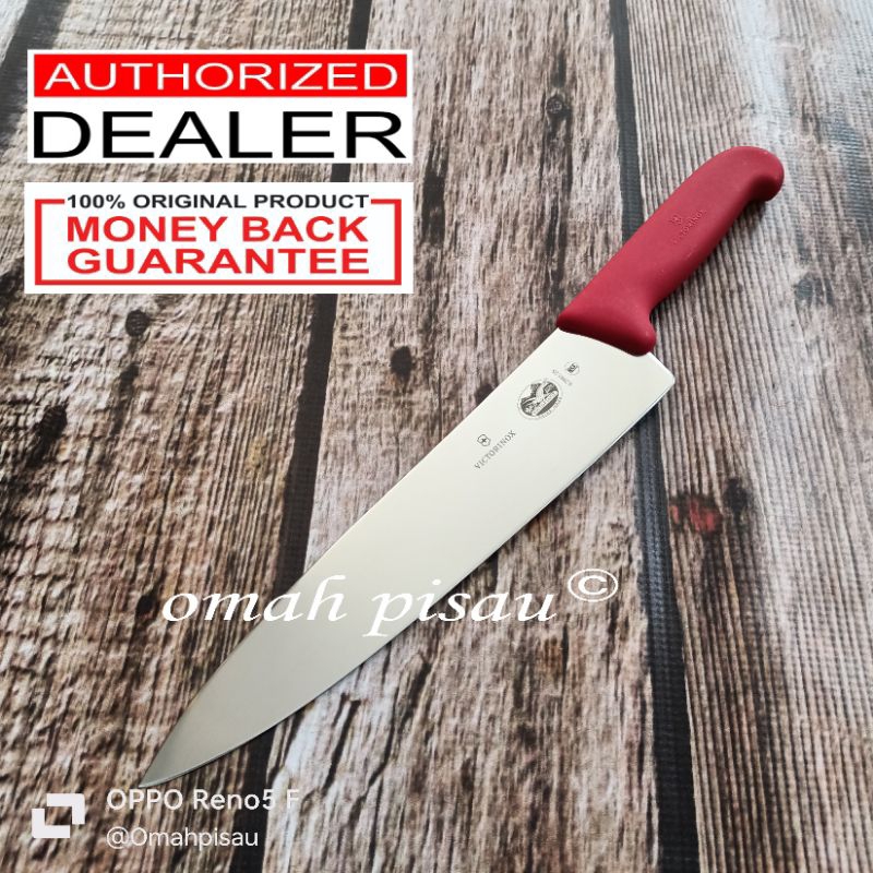Carving knife victorinox 31 cm 5.2001.31 Red Pisau daging super tajam original Swiss