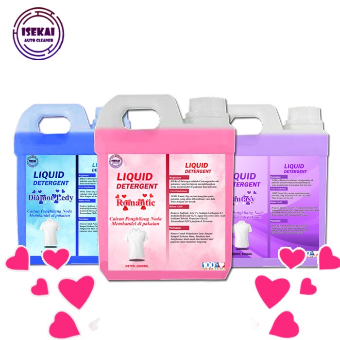 Isekai Liquid Deterjen Cair 1 Liter Pembersih Pakain Penghilang Noda Kotor Jamur DLL detergent  Pewa