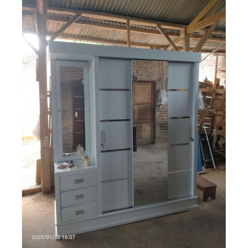 Lemari kayu jati sleding, lemari kayu,meja rias lemari murah