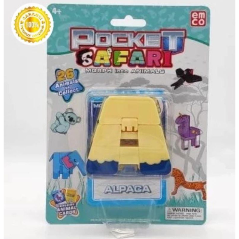 EMCO POCKET SAFARI ALPACA A HURUF A ALPHABET A ORIGINAL mainan PREMIUM ALPACA ALPAKA DIKIRIM SESUAI 