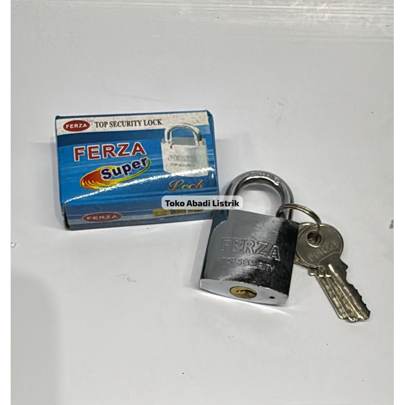Gembok silver Kecil / Gembok Kunci Koper Tas Laci Lemari 20 mm