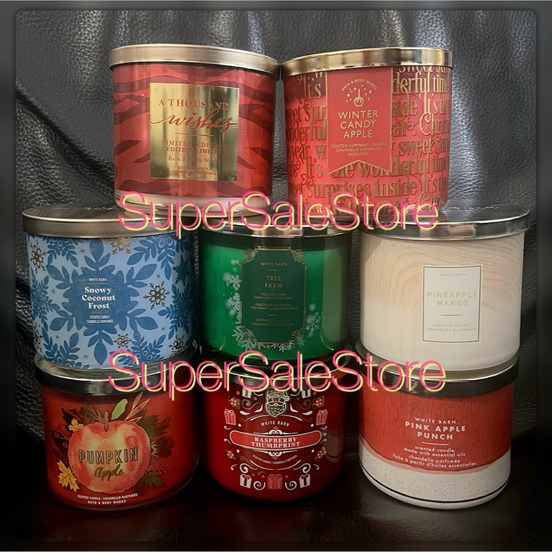 BBW Bath & Body Works 3 Wick Scented Candle A Thousand Wishes Limited Edition Large Big