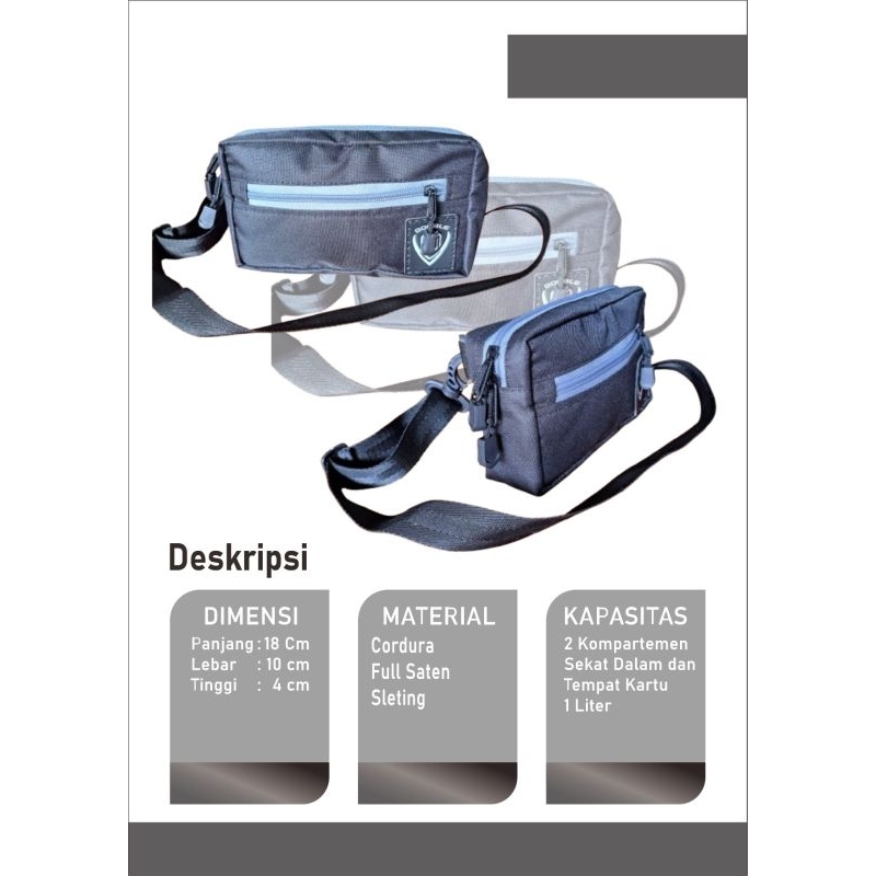 Tas slempang Double M (waistbag)