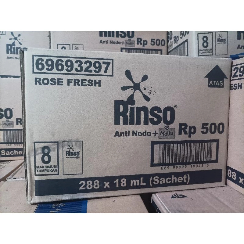 PROMO  1 DUS RINSO CAIR RENCENG 18ml - Isi 288 Sachet
