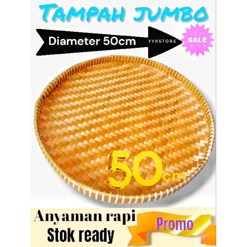 TAMPAH JUMBO DIAMETER 50CM / NYIRU BAMBU BESAR TERLARIS