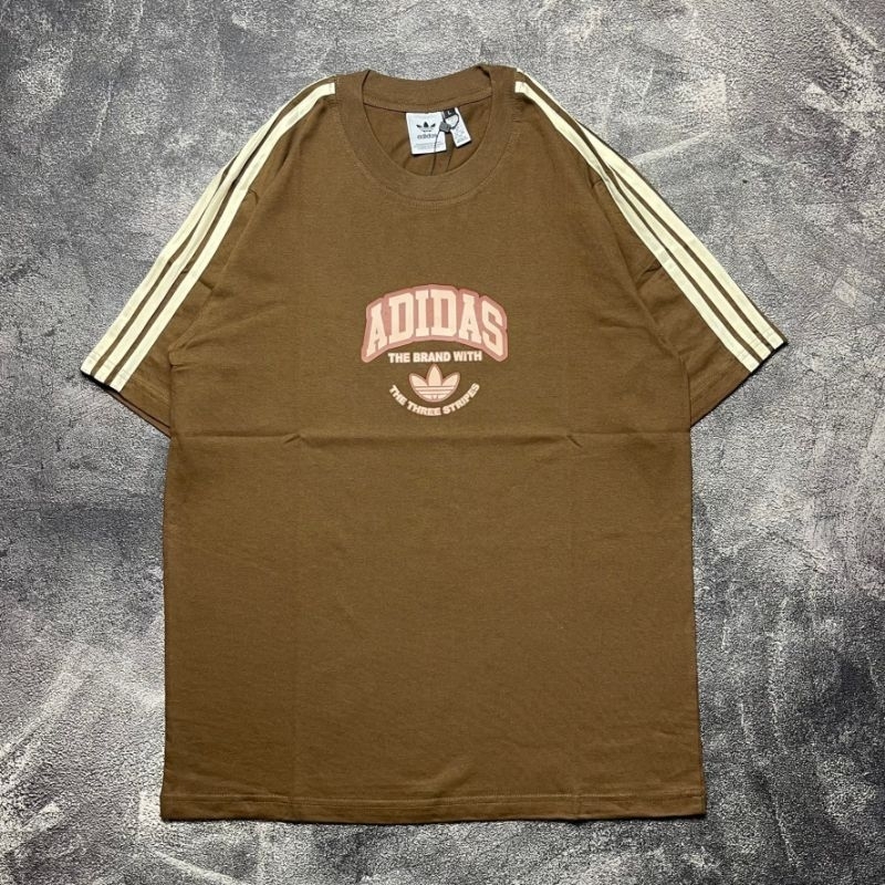 T-Shirt & Ringer 3-Strepes Tee Kaos Adidas Original Pria Lengan Pendek Baju Kaos Pria Distro Jumbo