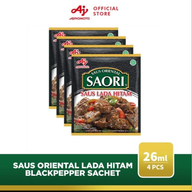 

FREE PACKING- 4Pc Saori Saus Lada Hitam Isi 26ml