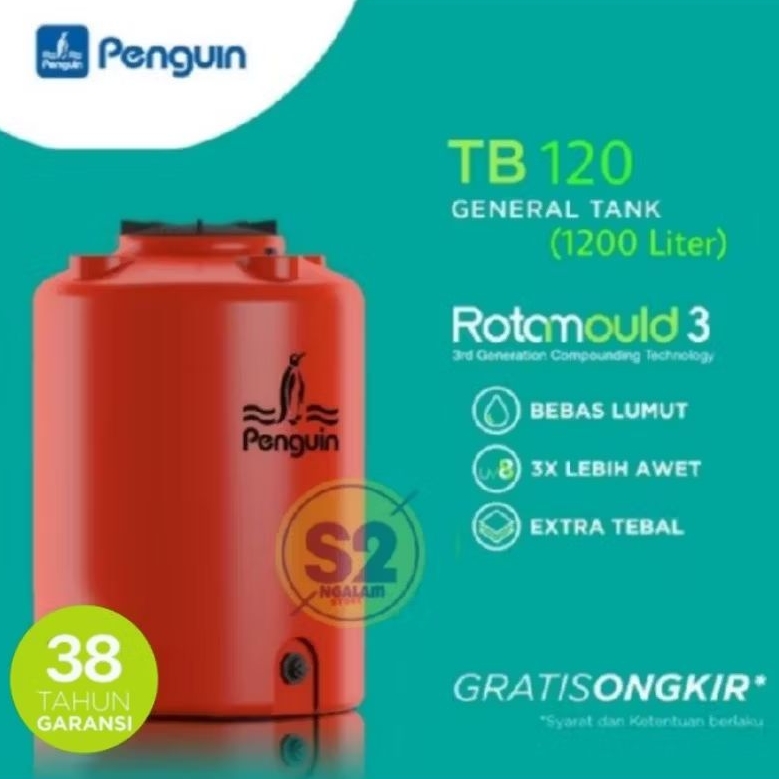 Tandon Air /Toren Air /Tangki Air - PENGUIN R3 1200 Liter (Invoice)