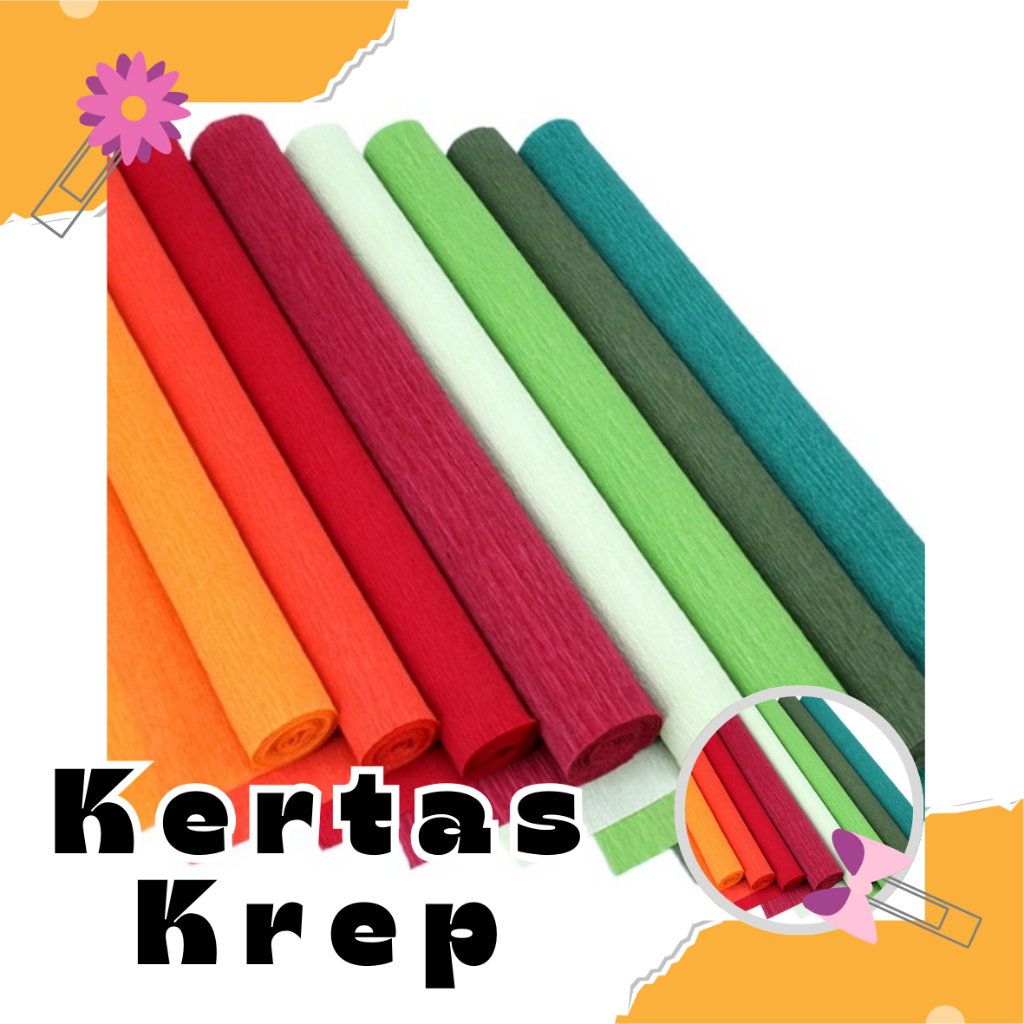 

CREPE WARNA LEMBARAN/KERTAS KOBOT/KERTAS CREPE/KERTAS HIASAN WARNA