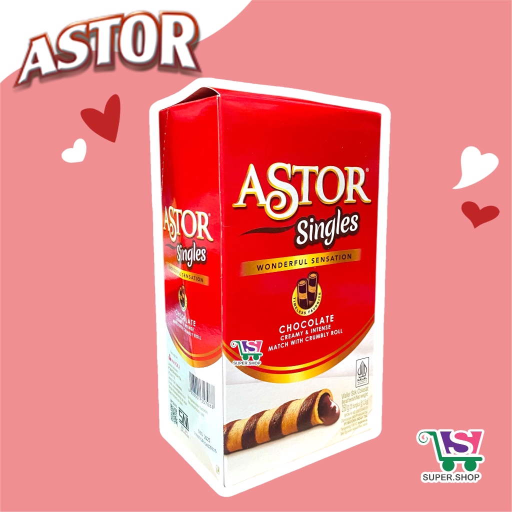 

Astor Wafer Stick Cokelat Roll Singles ( isi 20 pcs )