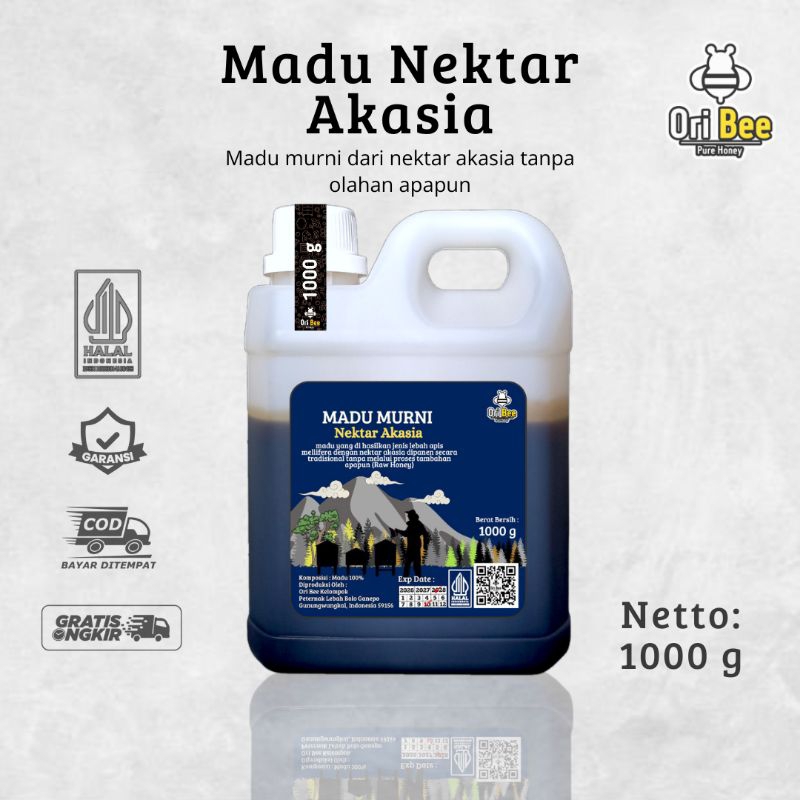 

Madu Asli Murni 1kg Ori Bee Grade A Nektar Akasia Sumatra 100% Pure Natural Raw Honey