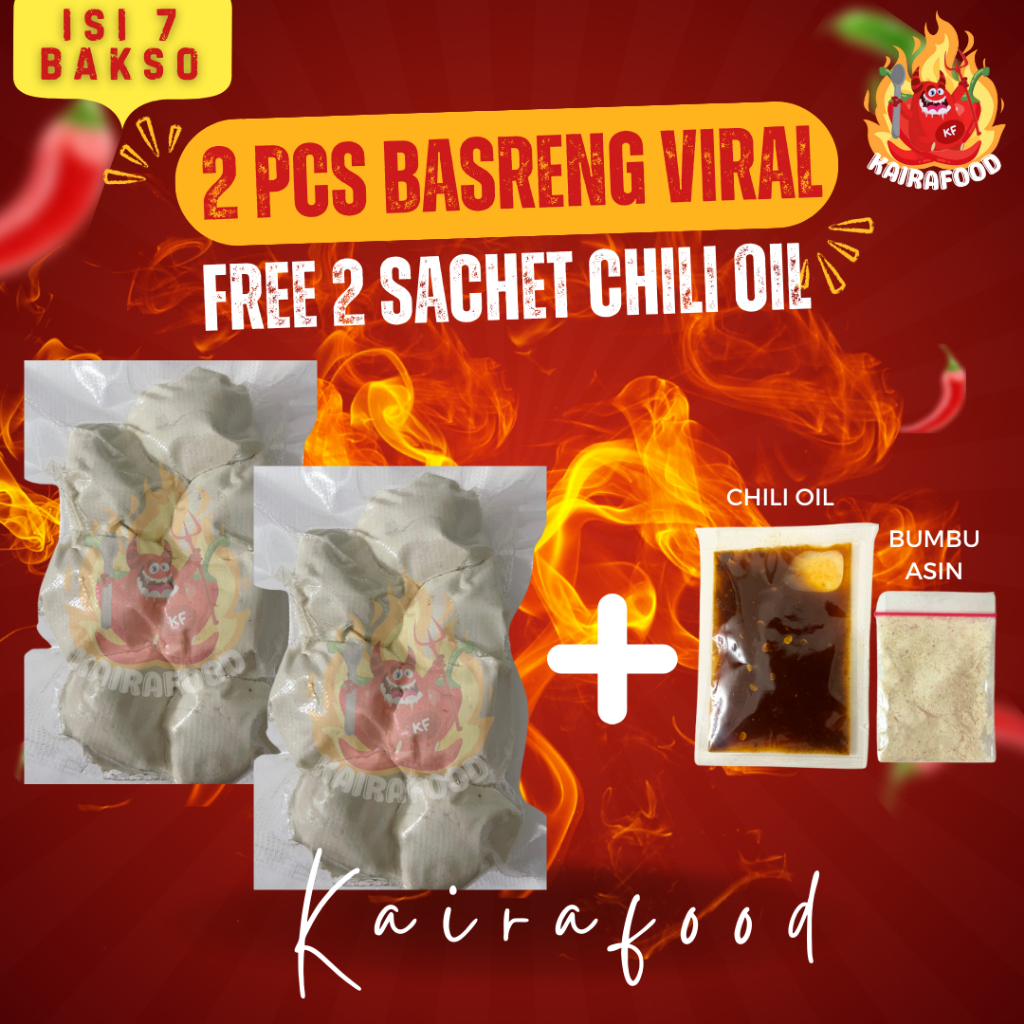 

PAKET BUNDLING 2 PCS BASRENG MENTAH ISI 7 CHILI OIL