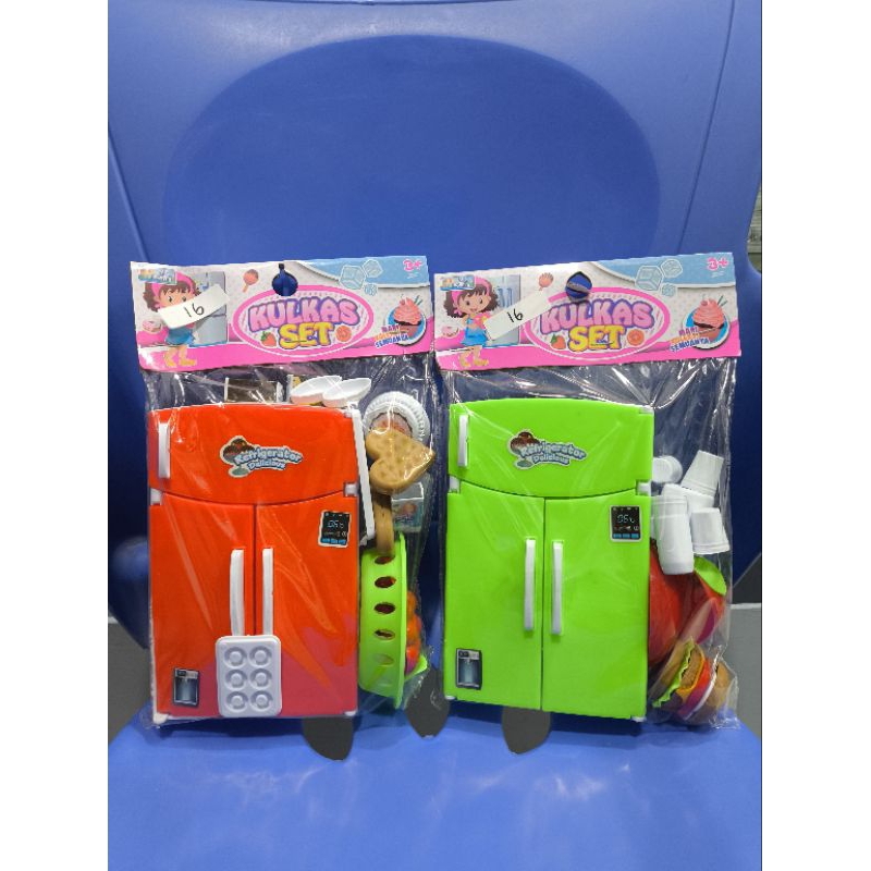 Mainan Anak Kulkas Set / Mainan Kulkas Kulkasan / Mainan Kulkas Mini