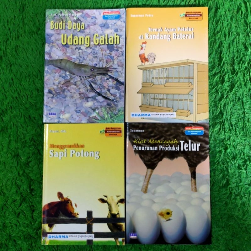 ORIGINAL BUKU BUDI DAYA UDANG GALAH MENGGEMUKAN SAPI POTONG TERNAK AYAM PETELUR DI KANDANG BATERAI K