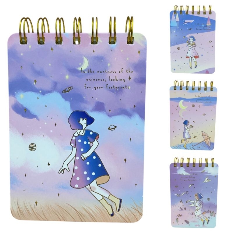 

Notes motif Purple Girl size A6