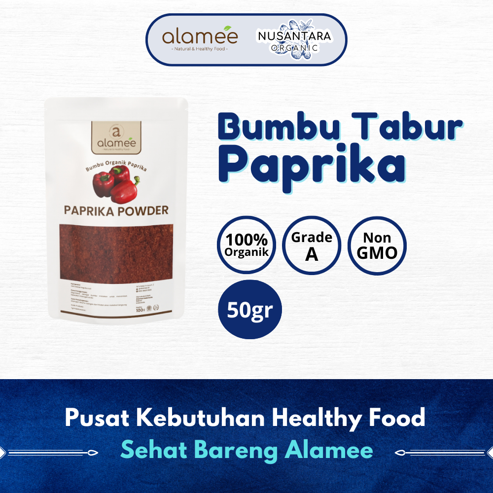 

ALAMEE 50gr Paprika Bubuk Seasoning Powder Ground Bumbu Dapur Instan Organik Murni Asli