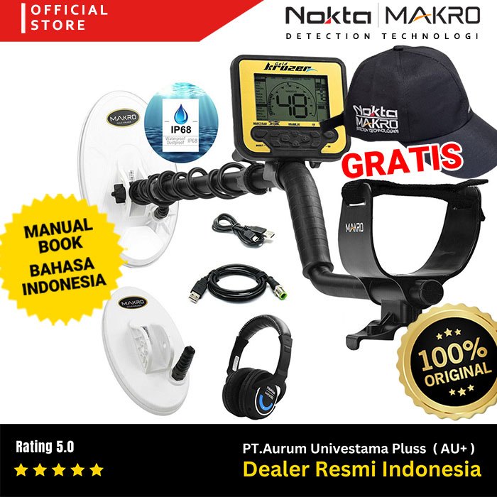 Metal Detektor Nokta Makro Gold Kruzer RESMI - Detektor Emas Logam Untuk Bijih Emas Gold Nugget Urat